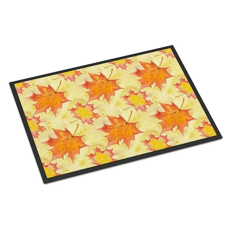 Carolines Treasures Fall Leaves Scattered Indoor or Outdoor Mat, 18 x 27 in. BB7496MAT
